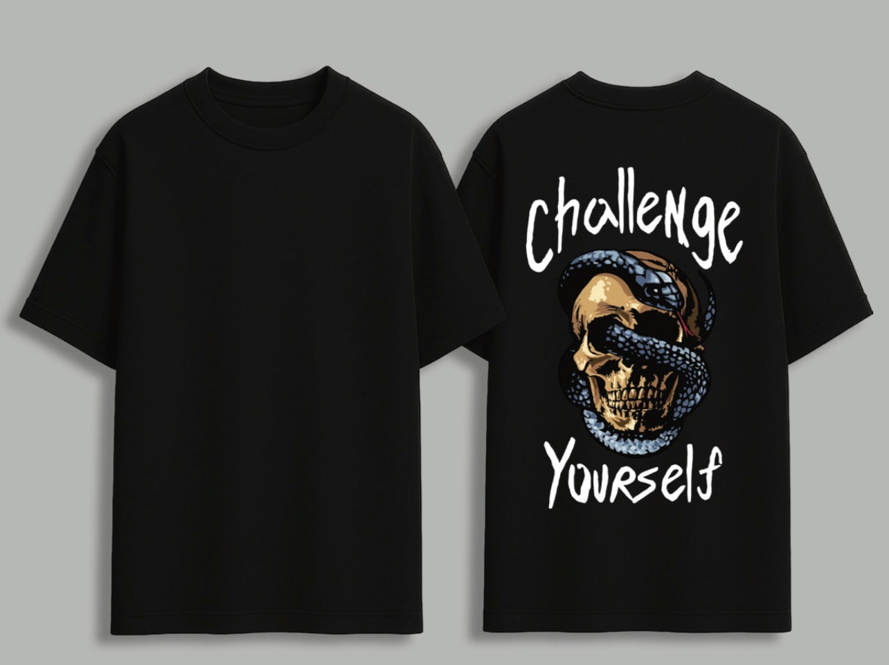 Challenge Yourself Skull Graphic T-Shirt